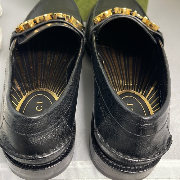 Pre Loved Gucci Betis Glamour Nero 700036 Loafer Black Mismatch size R39 & L38 - Picture 13 of 15